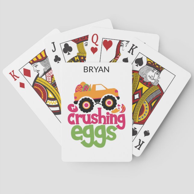 JEU DE CARTES "CAMION ÉCRASANT LES OEUFS" JOUER DES CARTES PERSO (dos)