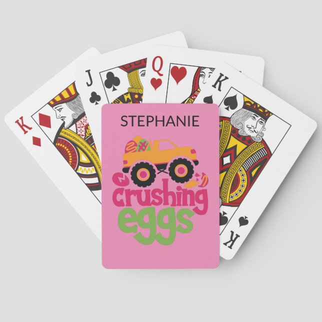 JEU DE CARTES "CAMION ÉCRASANT LES OEUFS" JOUER DES CARTES PERSO (dos)
