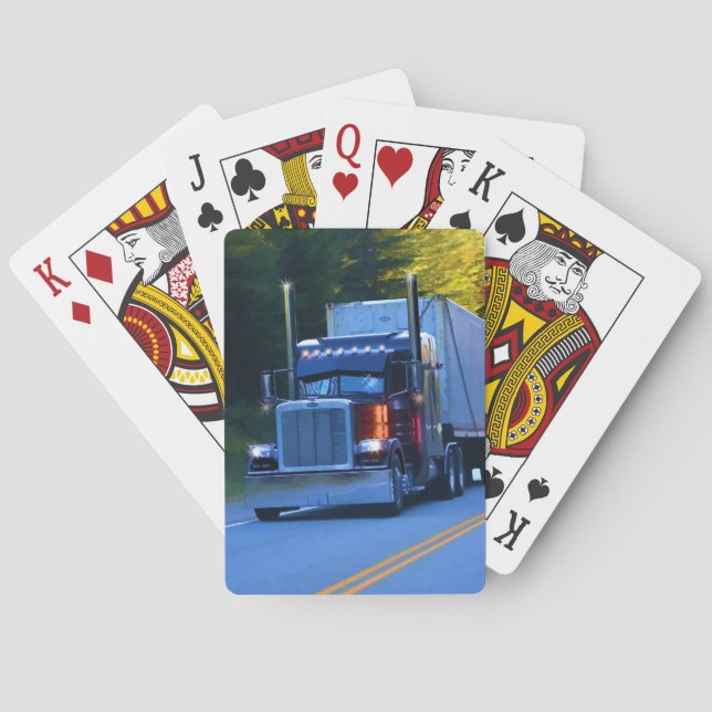 Jeu De Cartes Camions, Big Rig Cargo Truck Art (dos)