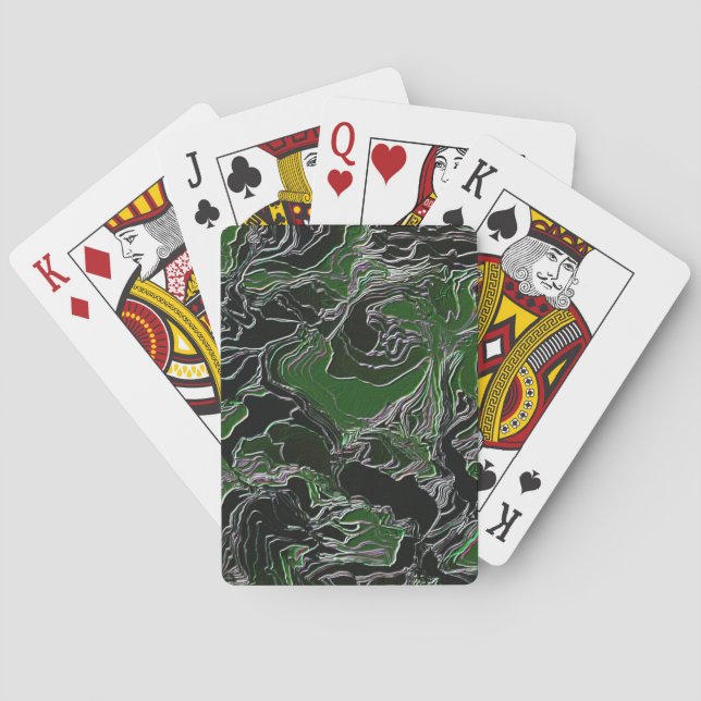 Jeu De Cartes Camo Vert Funky (dos)
