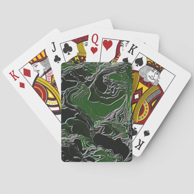 Jeu De Cartes Camo vert funky (dos)