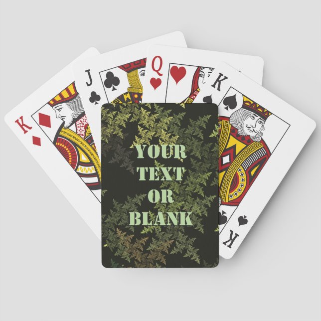 Jeu De Cartes Camouflage de fractale (dos)