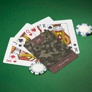 Jeu De Cartes Camouflage en cuir et en armée Nom du Motif et mon