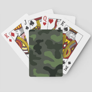 Jeu De Cartes camouflage gris vert foncé no.14 imprimer