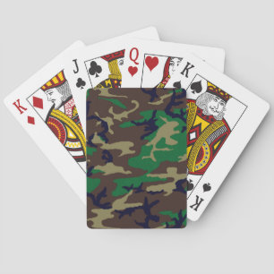 Jeu De Cartes Camouflage militaire des bois des États-Unis