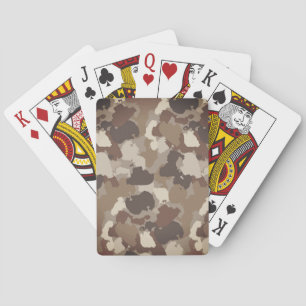 Jeu De Cartes Camouflage Militaire Tons Terre Bruns