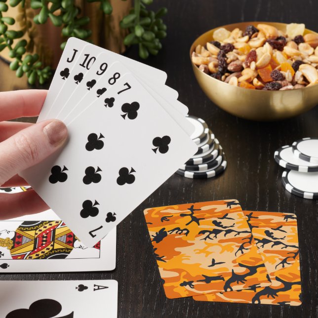 Jeu De Cartes Camouflage orange, Militaire, Armée (In Situ)
