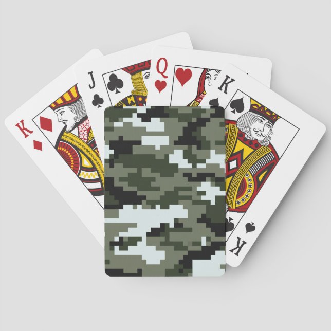 Jeu De Cartes Camouflage urbain numérique à 8 bits / Camo (dos)