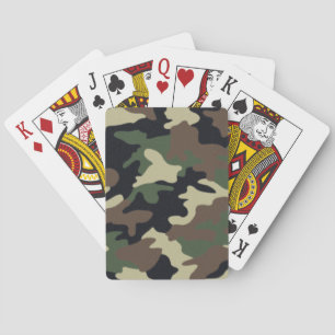 Jeu De Cartes Camouflage vert