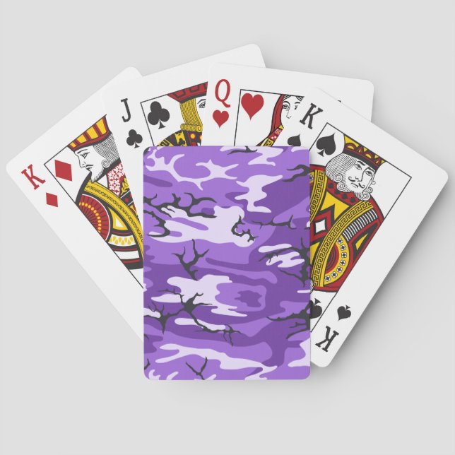 Jeu De Cartes Camouflage violet cartes de jeu (dos)