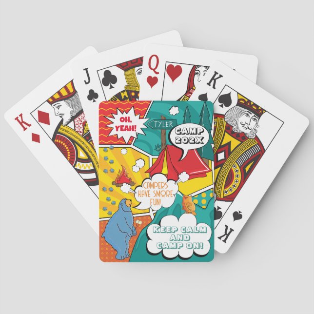 Jeu De Cartes Camp d'été Pop Art pour enfants (dos)