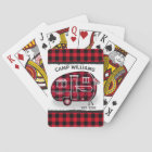 Camper Rustic Red Buffalo Plaid Monogram