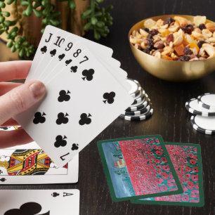 Jeu De Cartes Campo de Amapolas Peinture d'Alfred Fox