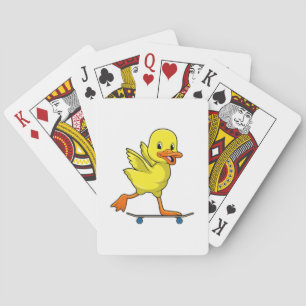 Jeu De Cartes Canard comme patineur avec skateboard