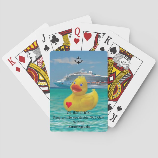 Jeu De Cartes Canard de croisière personnalisable (dos)