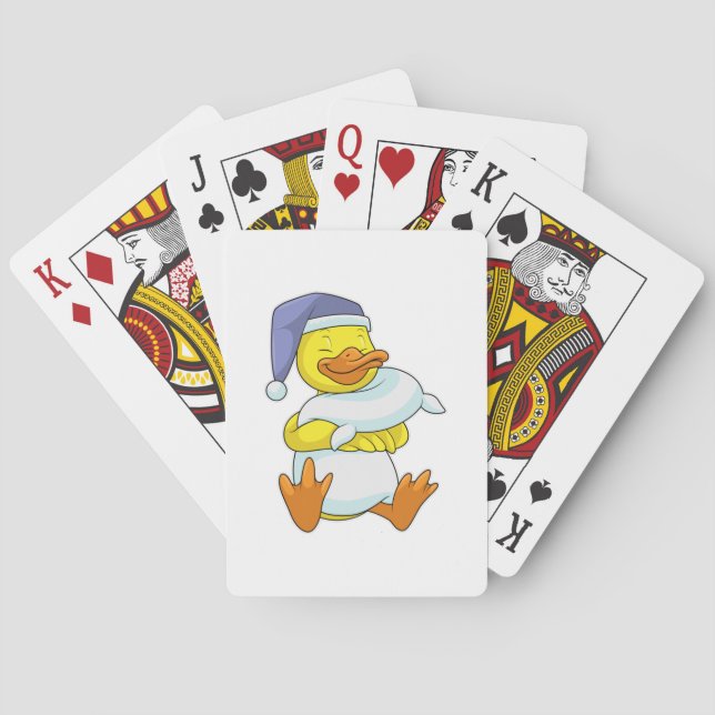 Jeu De Cartes Canard dormant avec casquette (dos)