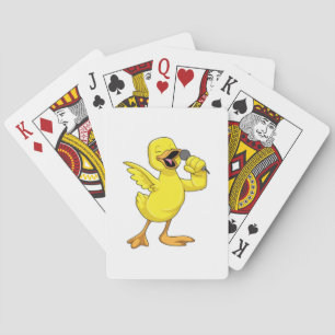 Jeu De Cartes Canard en chanteur avec microphone