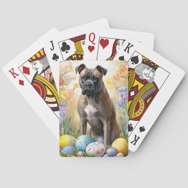 Jeu De Cartes Cane Corso avec vacances de œufs de Pâques (dos)