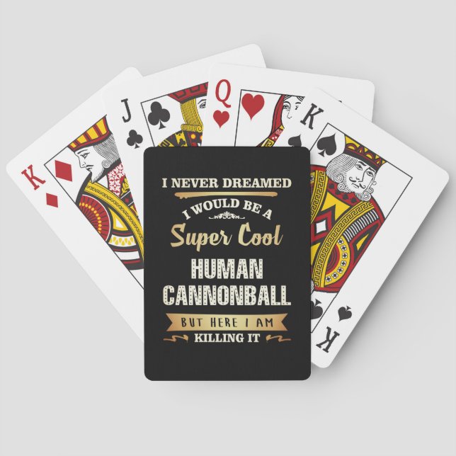 Jeu De Cartes Cannonball humain drôle nouveauté (dos)