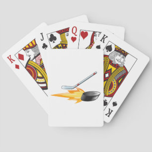 Jeu De Cartes Canot de hockey à flammes