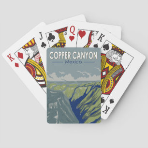 Jeu De Cartes Canyon de cuivre art de voyage vintage Mexique