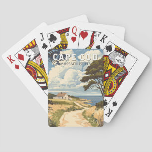 Jeu De Cartes Cape Cod Massachusetts Travel Art Vintage