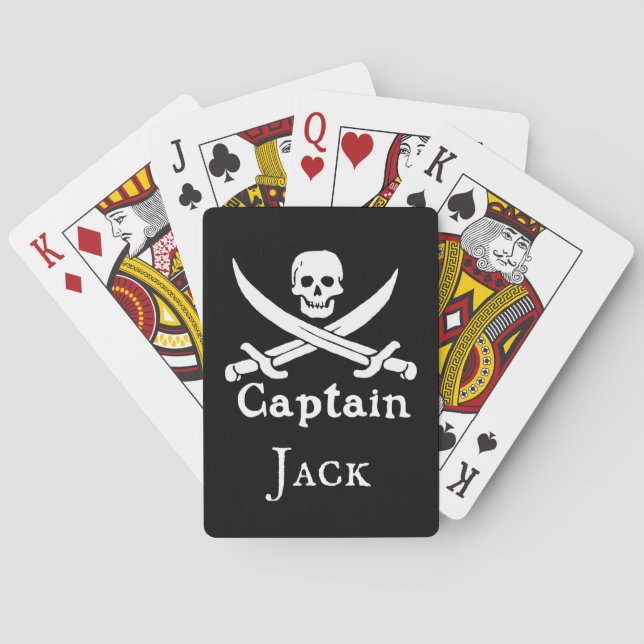 Jeu De Cartes Capitaine pirate personnalisée Bicyclette Jouer Ca (dos)