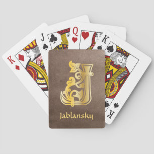 Jeu De Cartes Capitale décorative botanique médiévale J