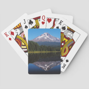 Jeu De Cartes Capot de bâti reflété dans le lac
