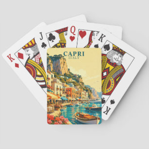 Jeu De Cartes Capri Italie Marina Grande Port Souvenir