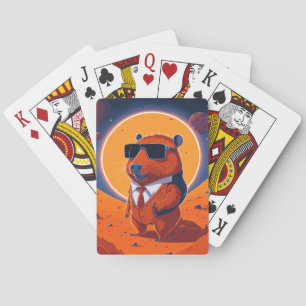 Jeu De Cartes Capybara Planet Mars Funny Moderne