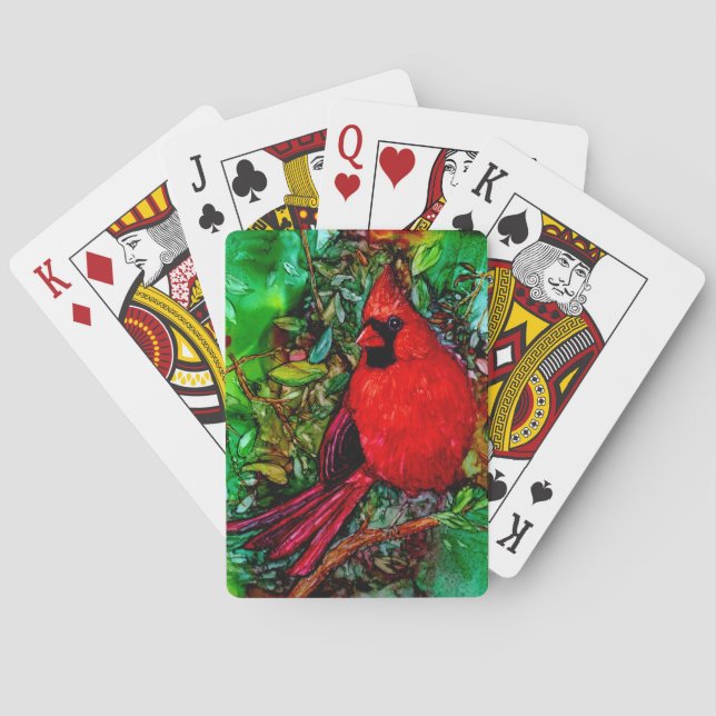 Jeu De Cartes Cardinal dans l'arbre (dos)