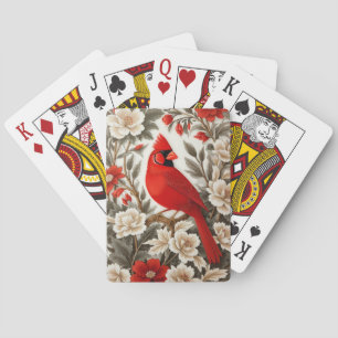 Jeu De Cartes Cardinal du Nord Oiseau Belle Florale
