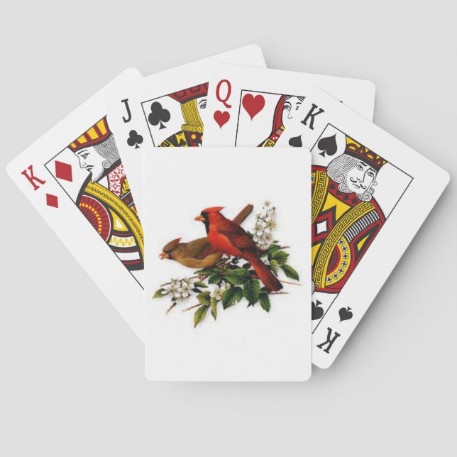 Jeu De Cartes Cardinal Pair sur un pont de carte de jeu (dos)