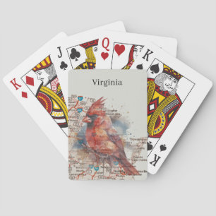 Jeu De Cartes Cardinal sur Virginia Road Map