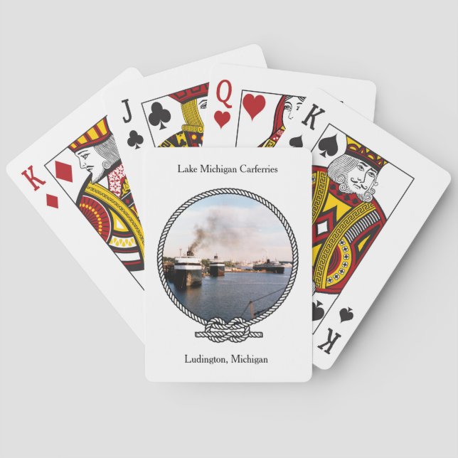 Jeu De Cartes Carferries du lac Michigan (dos)