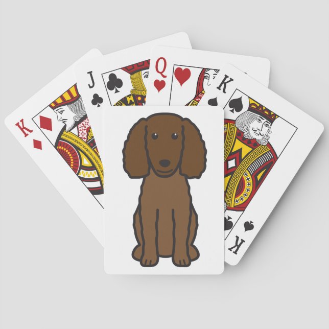 Jeu De Cartes Caricature américaine de chien espagnol à l'eau (dos)