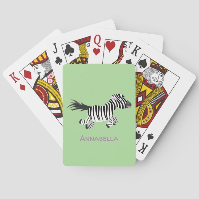 Jeu De Cartes Caricature amusante de zèbre (dos)