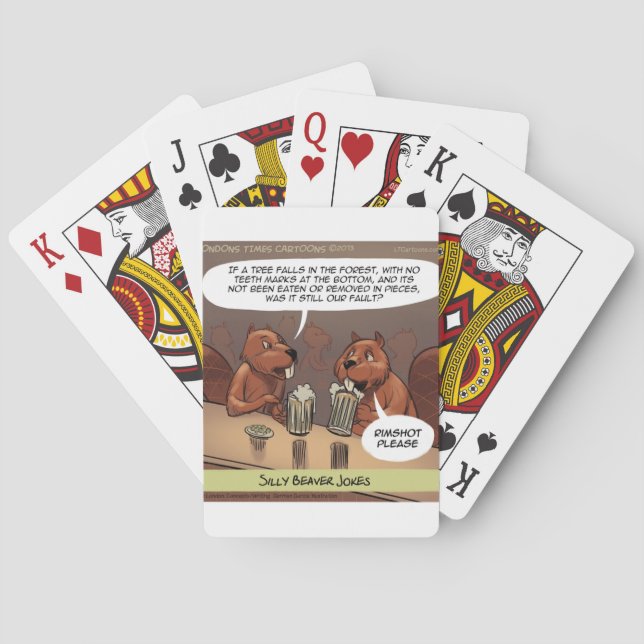 Jeu De Cartes Caricature amusante du castor (dos)