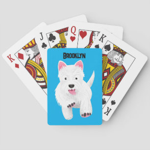 Jeu De Cartes Caricature blanche de terrier de l'ouest