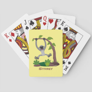 Jeu De Cartes Caricature de bande de gibbon joyeux