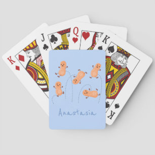 Jeu De Cartes Caricature de cacahuètes joyeux sautillant