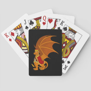 Jeu De Cartes Caricature de dragon orange