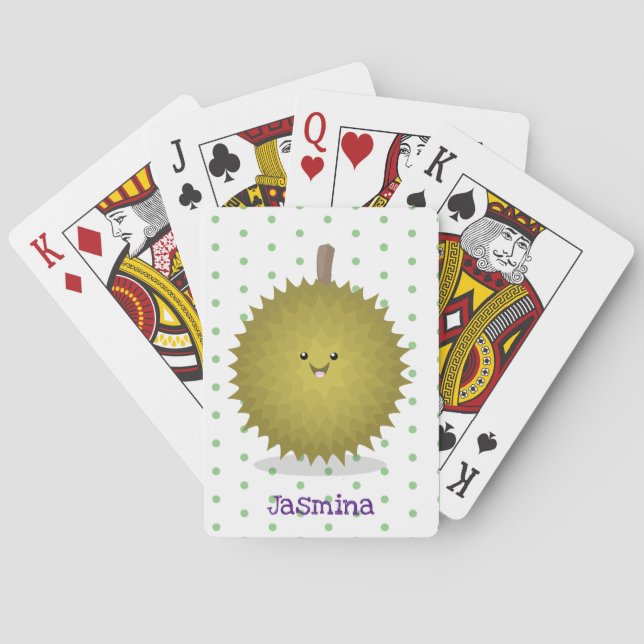 Jeu De Cartes Caricature de durian joyeux (dos)