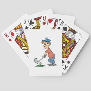 Jeu De Cartes Caricature de golf jouant aux cartes