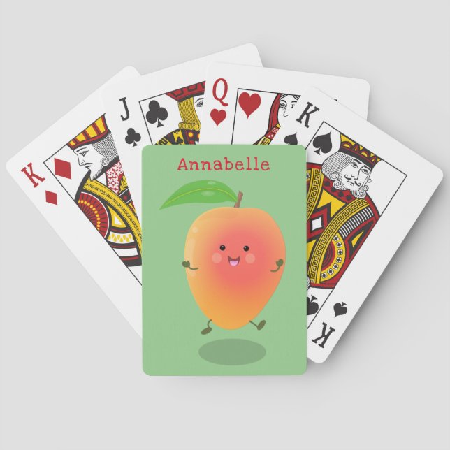 Jeu De Cartes Caricature jaune mangue mignonne (dos)