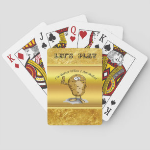 Jeu De Cartes caricature personnage pomme de terre aux grands ye