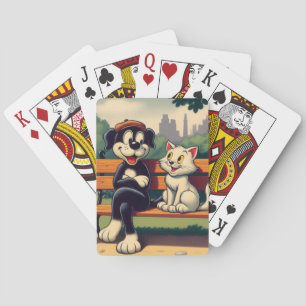 Jeu De Cartes Caricature vintage pour chien/chat