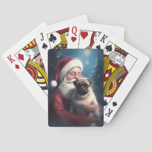 Jeu De Cartes Carlin Avec Noël Festif Du Père Noël