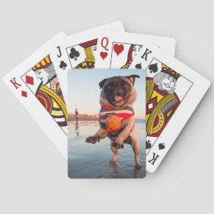 Jeu De Cartes Carlin jouant au bal sur la plage